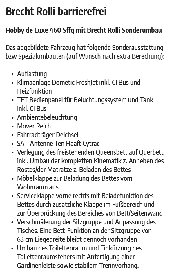 Wohnwagen mit Rampe